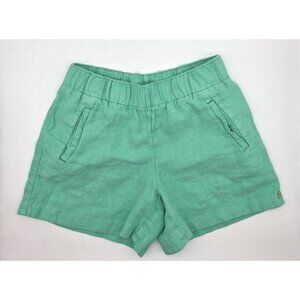 Lilly Pulitzer Women's Lilo Shorts Size XXS Green Pull On Linen Shorts